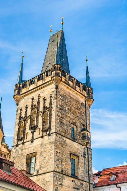 istock Medieval tower on Charles Bridge in Prague 1227356578