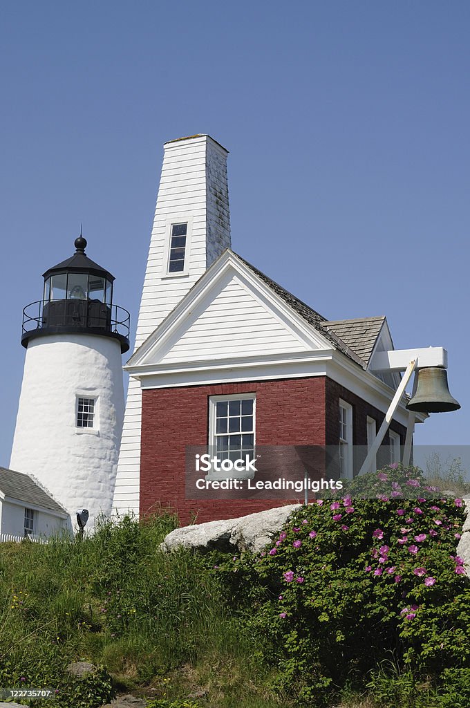 Pointe de Pemaquid Light & Bell - Photo de Bardeau de bois libre de droits