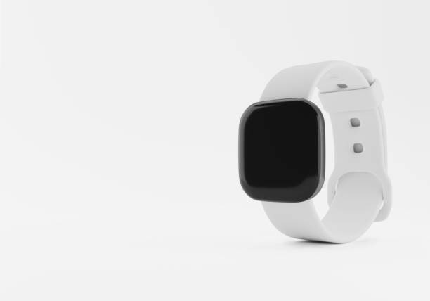 istock White smart watch on white background with Clipping path. 1227358010