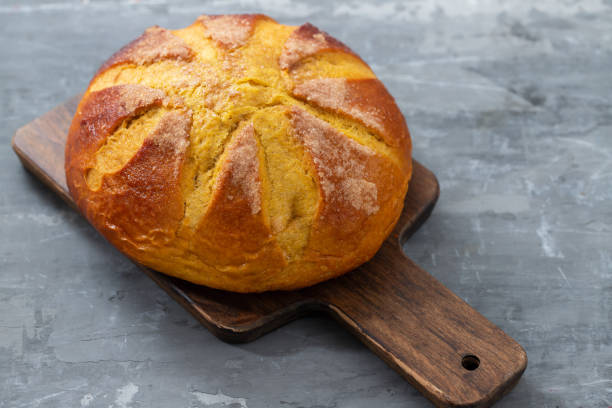 istock Typical Portuguese Easter cake Folar on woooden board 1227358465