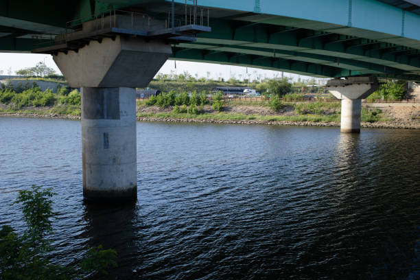 istock a river flowing peacefully and placidly. Gyeongin Ara Waterway. 1227362818