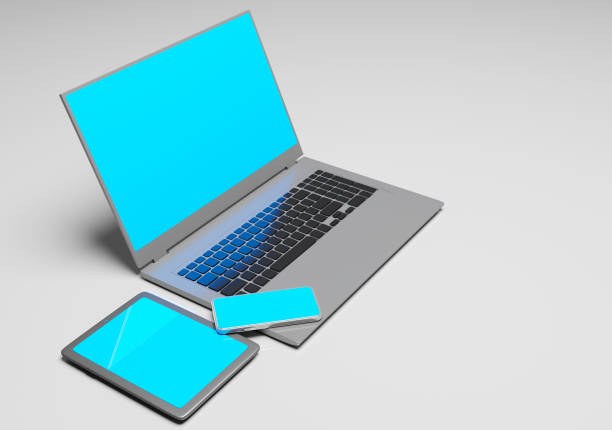 istock Laptop and tablet with smart phone 1227365430