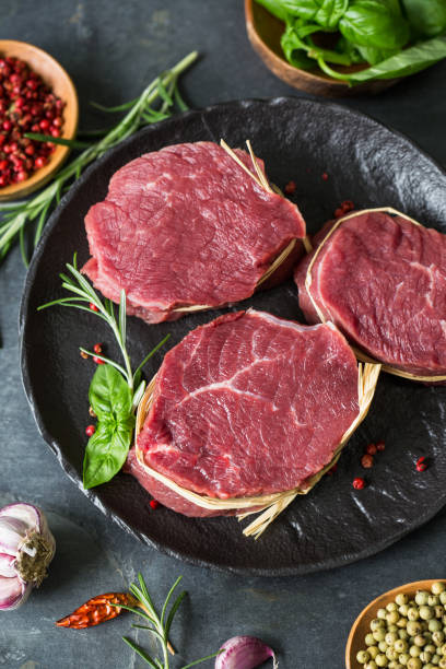 istock Raw organic beef steak with spices 1227368900