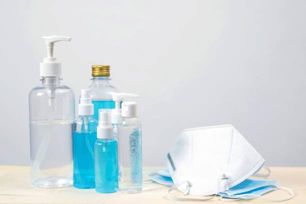 istock Mask with hand sanitizer for protection coronavirus or Covid-19 1227370068