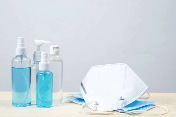 istock Mask with hand sanitizer for protection coronavirus or Covid-19 1227370099