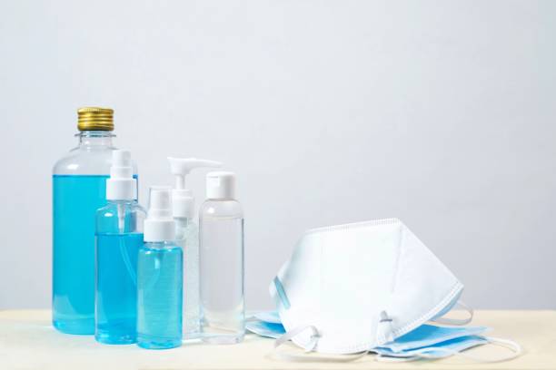 istock Mask with hand sanitizer for protection coronavirus or Covid-19 1227370178
