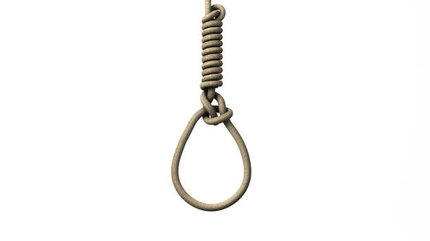 istock Close up of hanging noose rope 1227384524