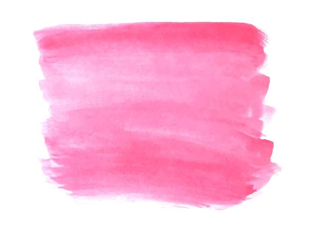 istock Vector pink brushstroke watercolor background isolated on white background, stock vector illustration for design and decor, banner, postcard, card 1227384832