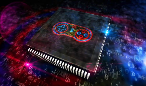 istock Processor factory with laser burning of Bitcoin symbols illustration 1227398067