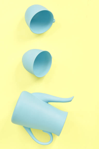 istock minimalism concept with light pastel colored blue teapot 1227401608