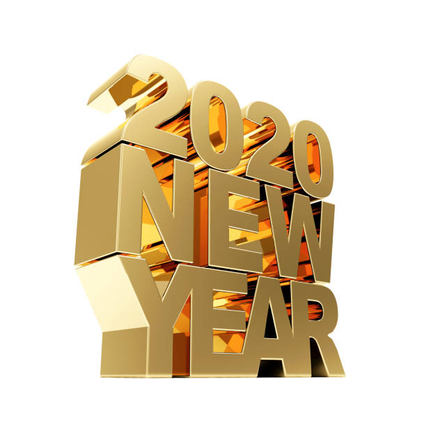 istock Gold 2020 New Year Symbol isolated on white 1227403258
