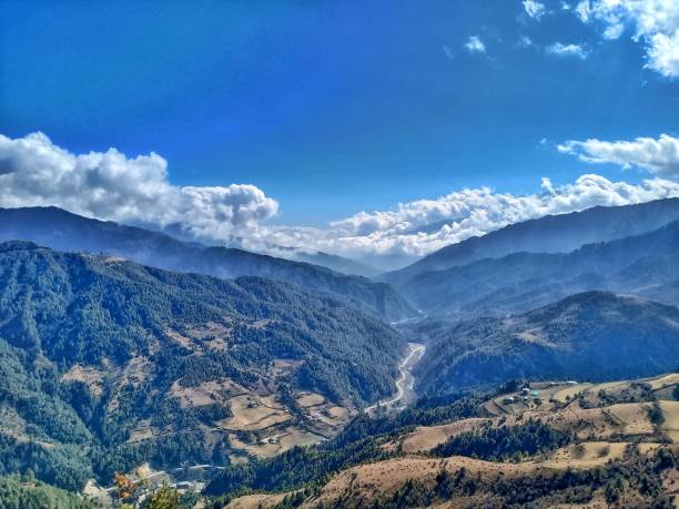 istock Black mountains in Central Bhutan 1227403440