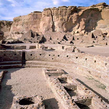 Pueblo Bonito, Anasazi Indian ruins, Chaco Culture National Historical Park, New Mexico, USA. This is an Unesco World Heritage Site