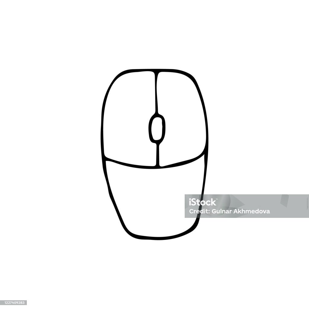 Doodle Pc Mouse In Vector Hand Drawn Pc Mouse Doodle Computer Mouse ...