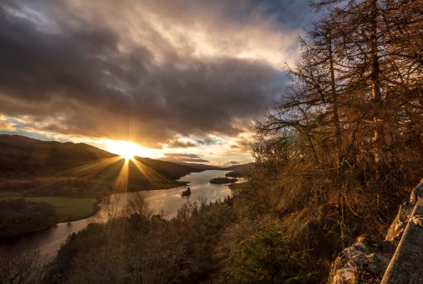 istock Scottish Sunset Over Queen's View 1227413363