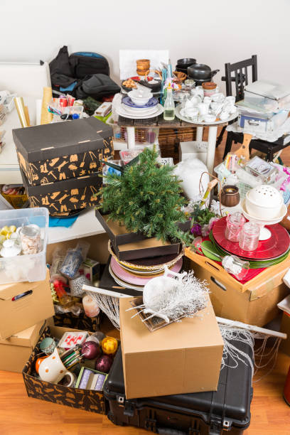 istock Messy room full of clutter and junk - Compulsive hoarding. Hoarding disorder. 1227415013