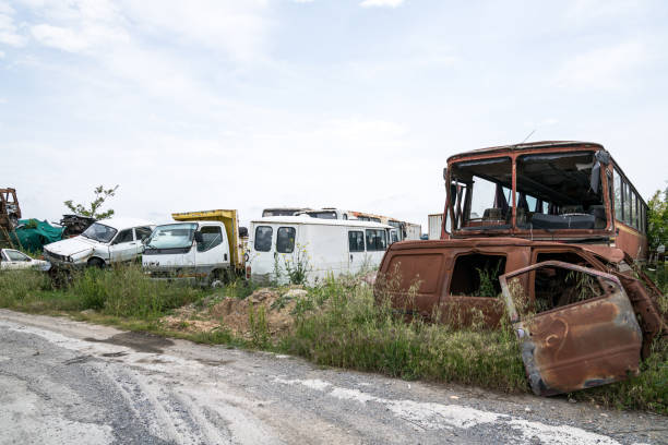 istock Cemetery of cars 1227415092