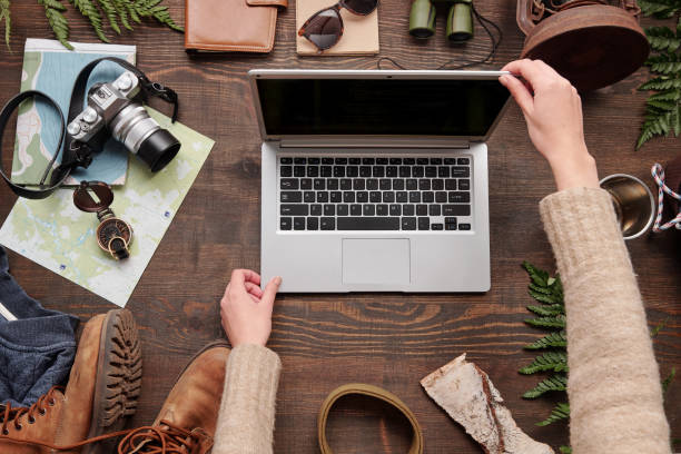 istock Searching for hiking location on internet 1227415958