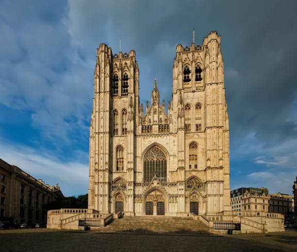 Cathedral of St. Michael and St. Gudula - medieval Roman Catholic church in central Brussels, Belgium
