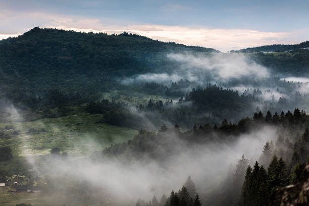 istock Wonderful landscape in the mountains where the sun sets. 1227417655