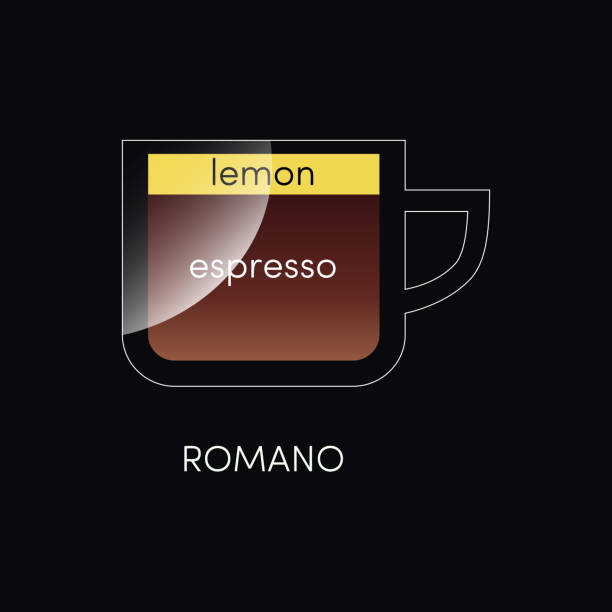 Coffee Romano menu cup concept infographic. Vector illustration Coffee Romano menu cup concept infographic. Vector illustration romano cheese stock illustrations