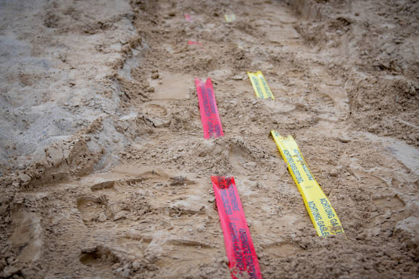 istock Barrier tape, gas line security 1227422535