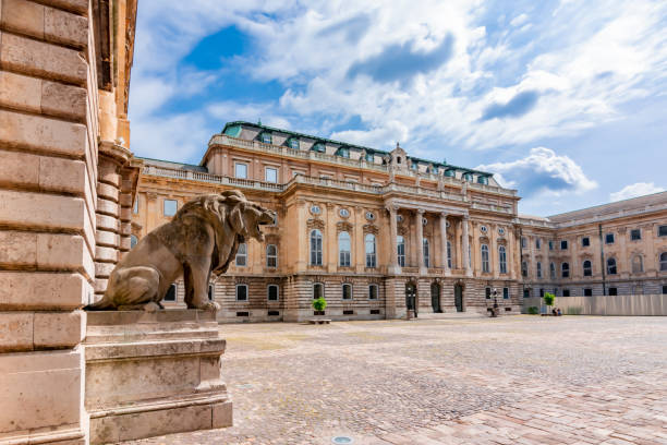 pałac królewski w buda, budapeszt, węgry - budapest royal palace of buda architectural styles architecture zdjęcia i obrazy z banku zdjęć