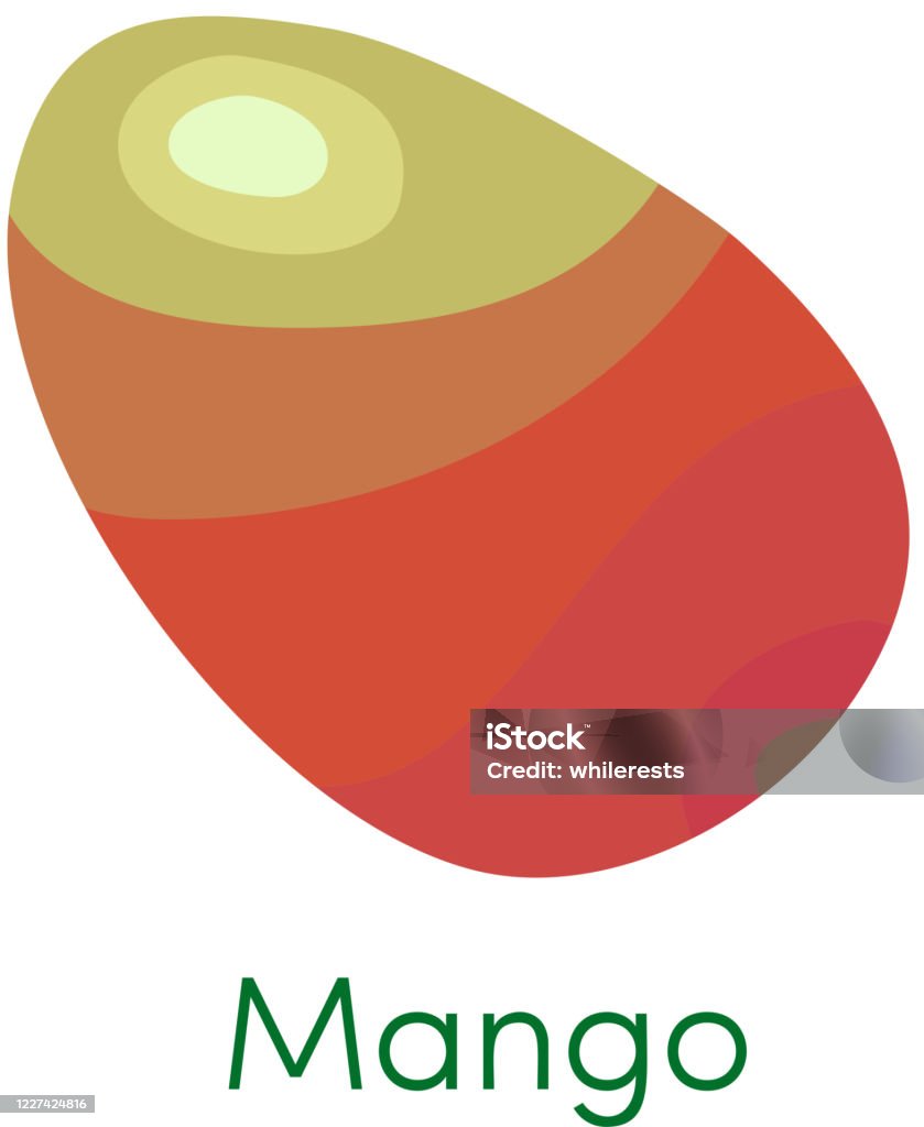 Red Mango Vector Mango Fruit Flat Style Vector Red Mango Illustration Isolated On White ...