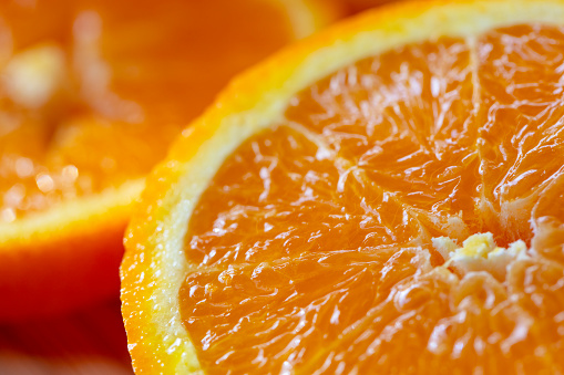 Fresh orange fruit slices