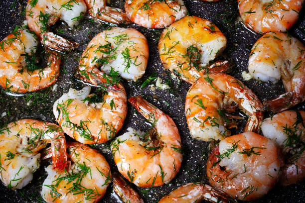 istock King prawns with dill and garlic are cooked in a pan 1227431341