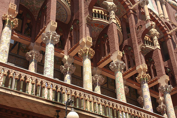 Facade of Palau de la Música in Barcelona  música stock pictures, royalty-free photos & images
