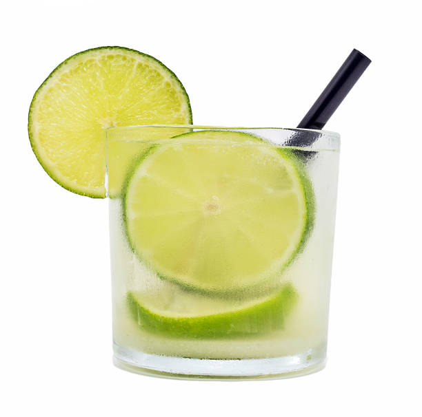 caipirinha white background - caipiroska imagens e fotografias de stock