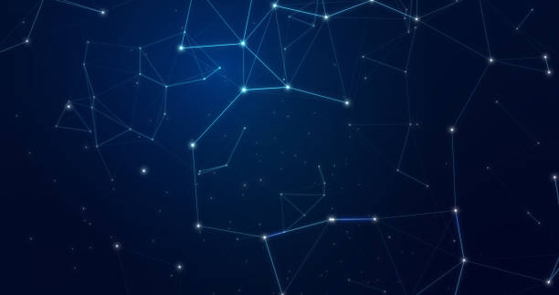 istock Abstract illustration background motion transformation with flickering light on plexus pattern of future innovation technology digital business dots line network decentralize communication connection 1227436840