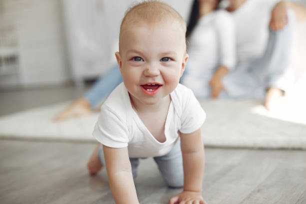 istock Beautiful family spend time in a bathroom 1227438143