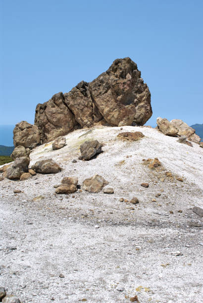 istock Rocks at the top of mountain, blue sky 1227442996