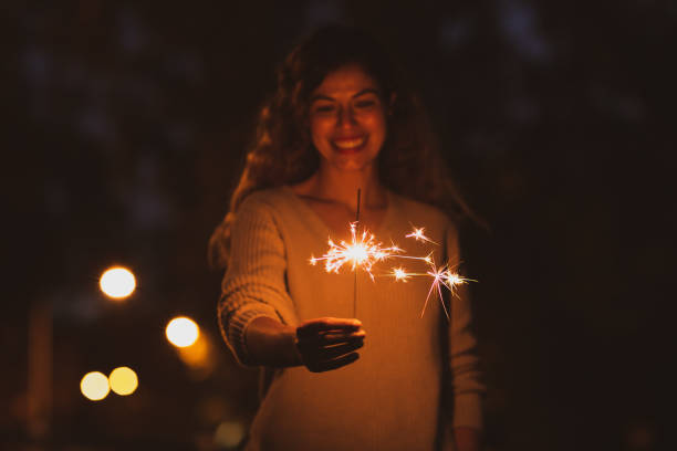 istock Woman with sparkler 1227446725