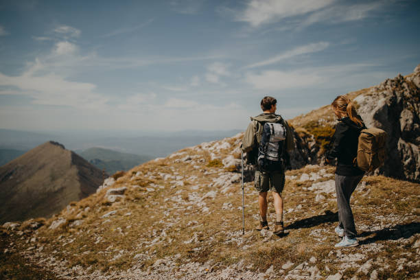 istock Friends walking over the mauntain 1227448537