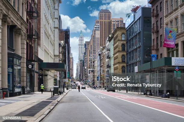 New York City United States May 2 2020 Street Road In Manhattan At Summer Time Urban Big City Life Concept Background Stock Photo - Download Image Now