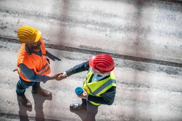 istock Construction Site Coworkers Following Successful Meeting 1227451799