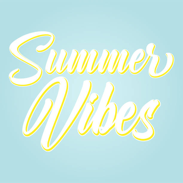 istock Hand sketched Summer Vibes quote. Lettering for poster, sticker, flyer, header, card, print, advertisement, announcement. 1227452436