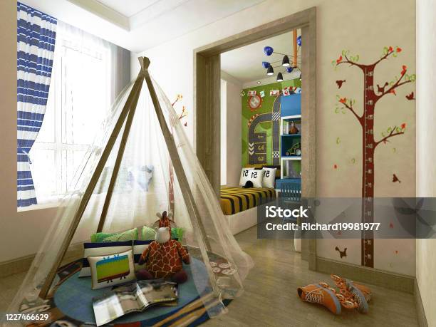 Childrens Room Stock Photo - Download Image Now - Apartment, Architecture, Bedroom
