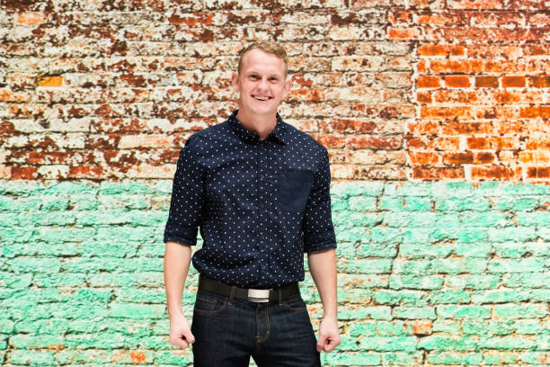 istock Caucasian young male wearing shirt 1227468607