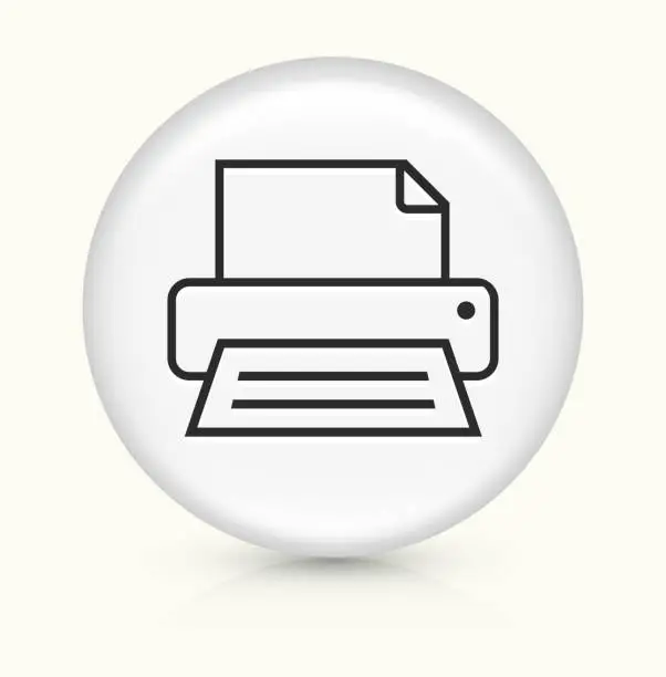 Vector illustration of Computer Printer Icon