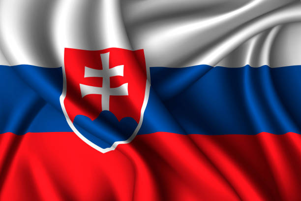 istock national flag of silk. Template for your design 1227475433