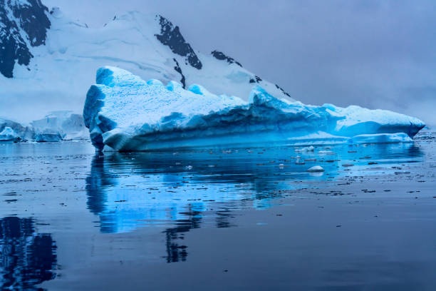 istock Floating Blue Iceberg Reflection Paradise Bay Skintorp Cove Antarctica 1227476236