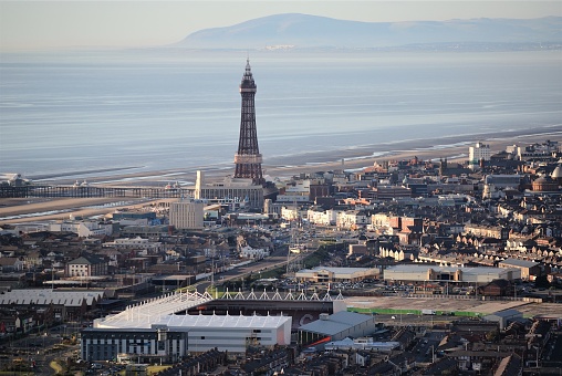Helicopter view of Blackpool