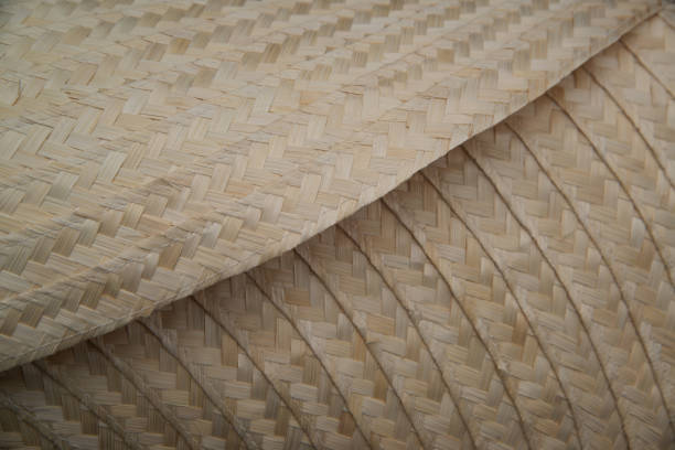 istock Texture and background of Thai hat made from bamboo and leaves. 1227478584