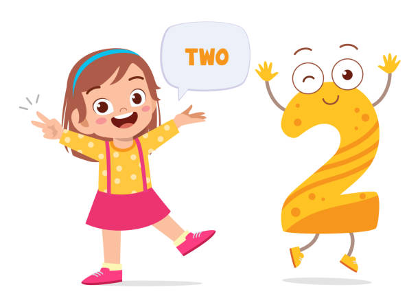 ilustrações, clipart, desenhos animados e ícones de feliz personagem número de estudo criança criança - education reading and writing uppercase lowercase
