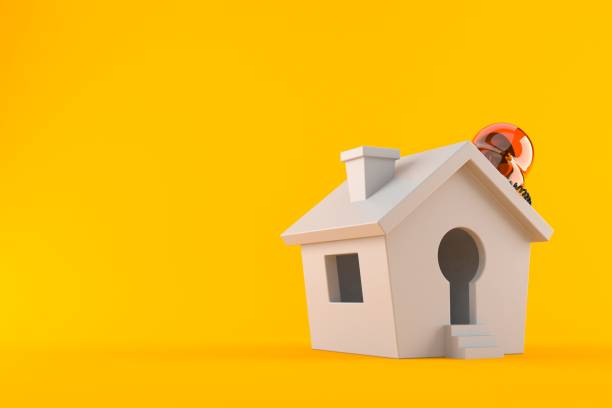 istock Small house with emergency siren 1227480651