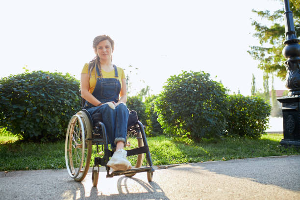 istock positive disabled girl looking at the camera 1227482067